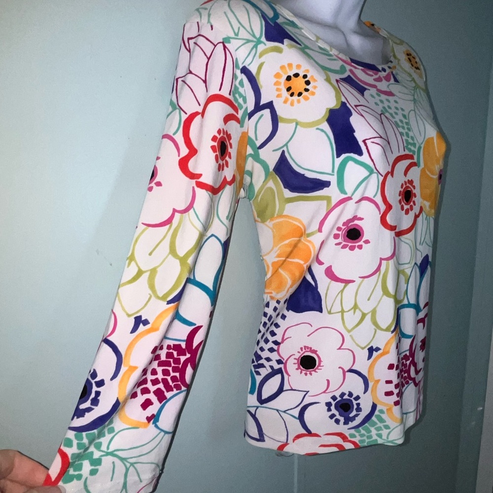 ELCC  Blouse‎ Size Medium Multi Color Floral - Picture 3 of 9